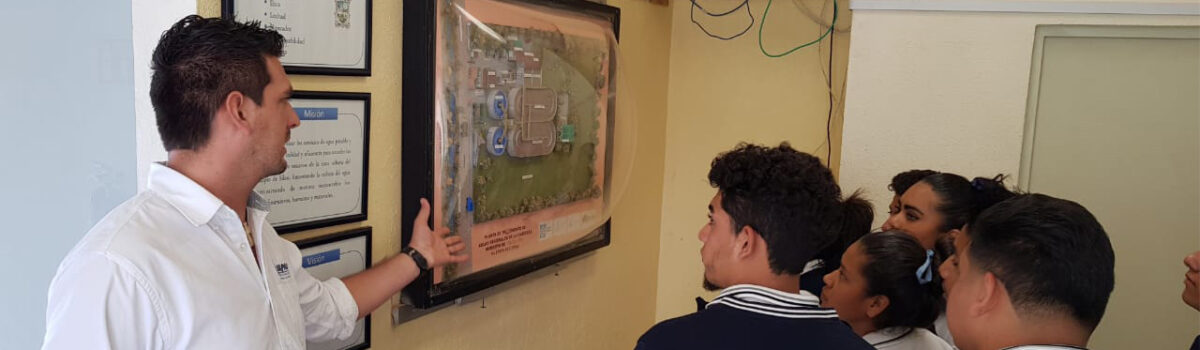 Realizan alumnos de CECYTE visita a Planta Tratadora de SAPAS.